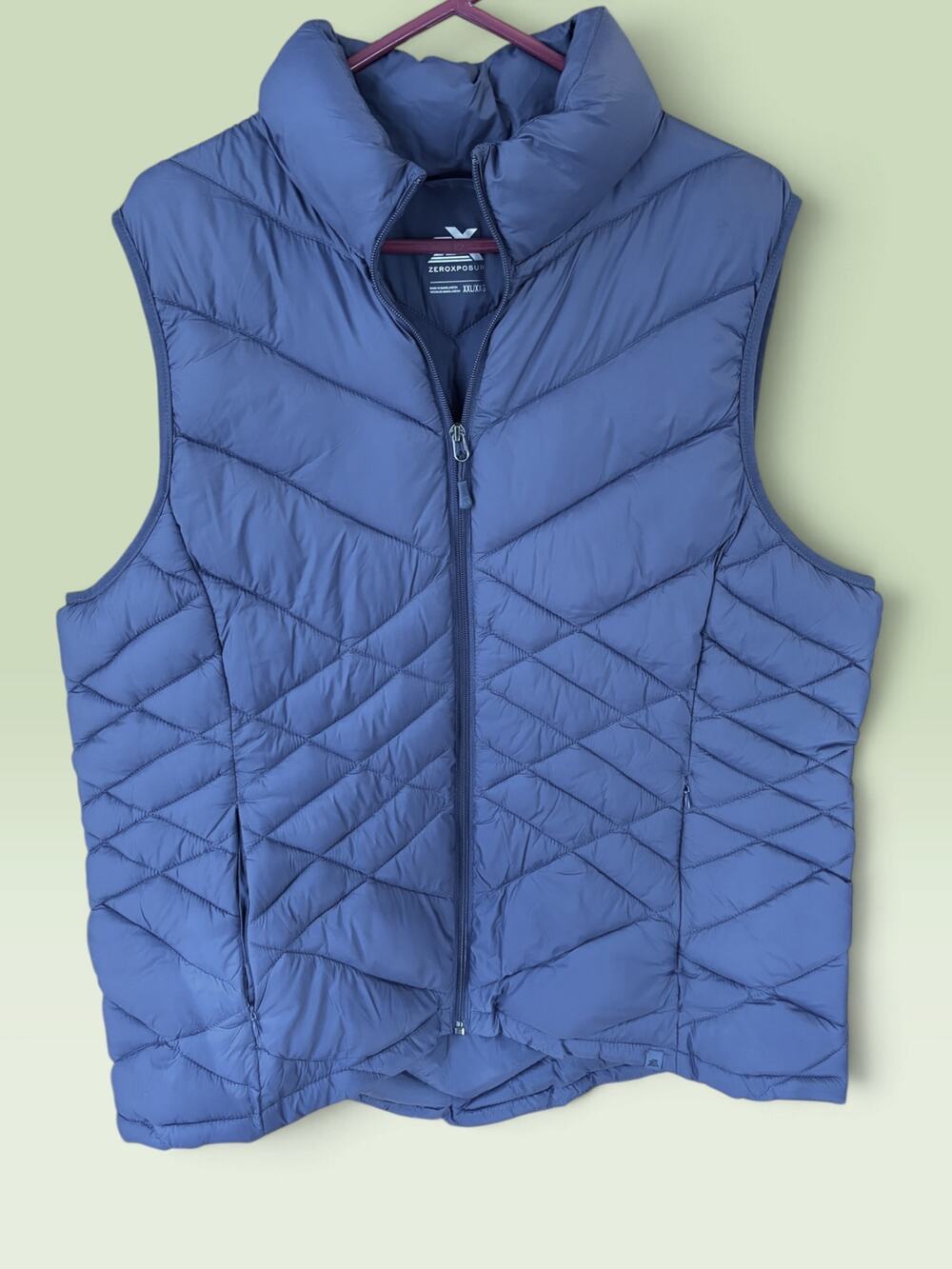 ZeroXposur Women’s XXL Purple Quilted Puffer Vest Full Zip Lightweight